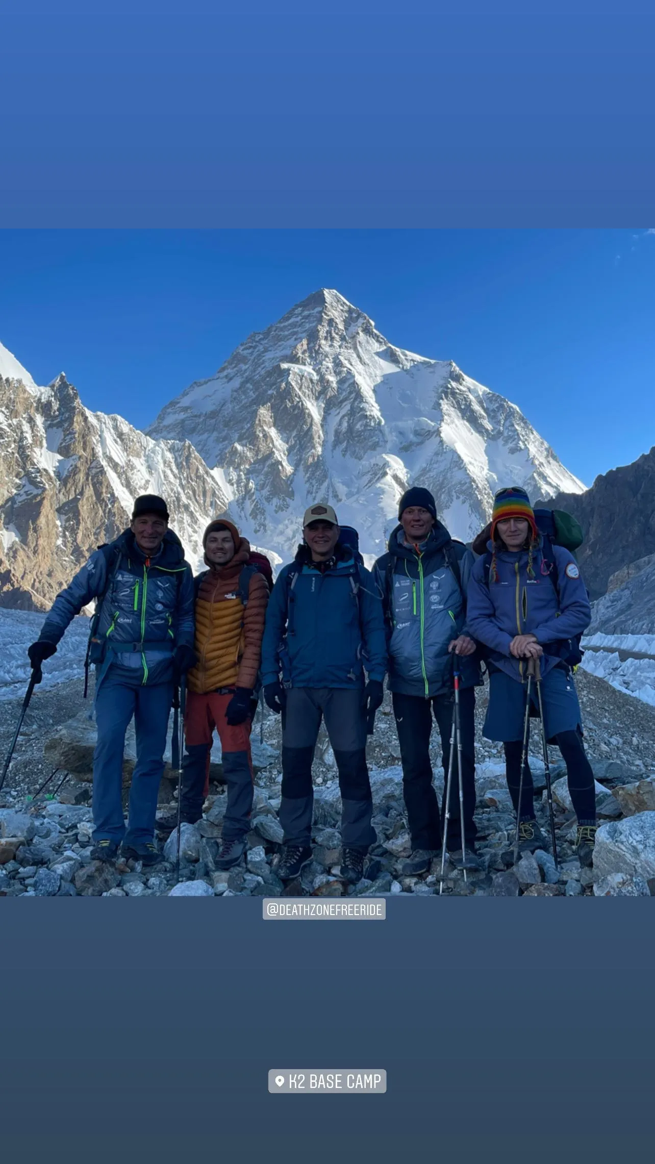 Hikers at Concordia Region - Karakoram Mountains